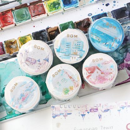 BGM Washi tape, 20 mm x 5 m - Akvarell hatás