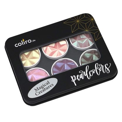 Coliro Pearlcolor akvarellfesték készlet, magical creatures- fémdobozos