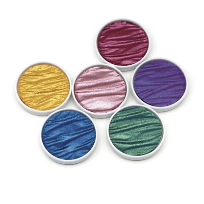 Coliro Pearlcolor akvarellfesték készlet, szivárvány- fémdobozos