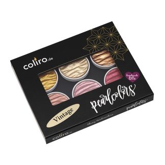 Coliro Pearlcolors akvarellfesték készlet, fémdobozos - Vintage