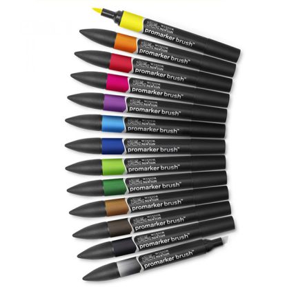Winsor & Newton Promarker ecsetfilc, 12 db - Élénk