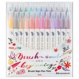 Pentel Brush Sign Twin ecsetfilc - 24 db