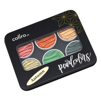 Coliro Pearlcolors akvarellfesték készlet, fémdobozos - Autumn