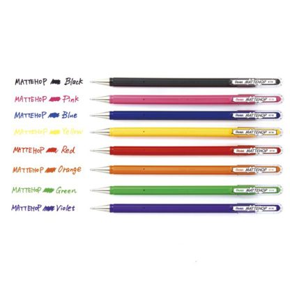 Pentel Mattehop zselés toll - fehér alapon