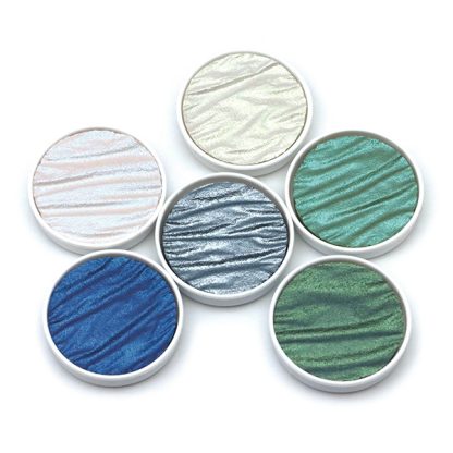 Coliro Pearlcolors akvarellfesték készlet, fémdobozos - Ocean