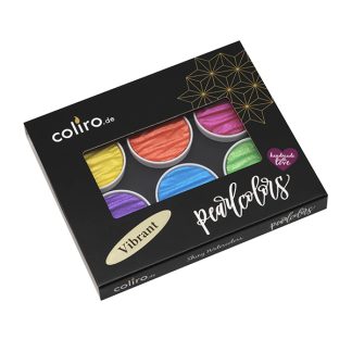 Coliro Pearlcolors akvarellfesték készlet, fémdobozos - Vibrant