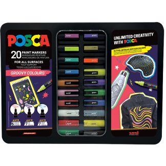 UNI Posca dekormarker készlet 20db GROOVY