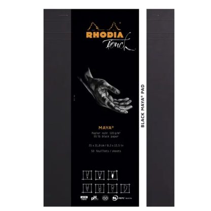 Clairefontaine Rhodia Touch black MAYA tömb - több méretben