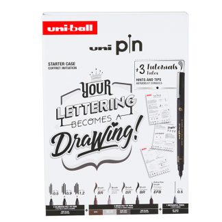 UNI Pin műszaki tűfilc készlet - Lettering Collection Box